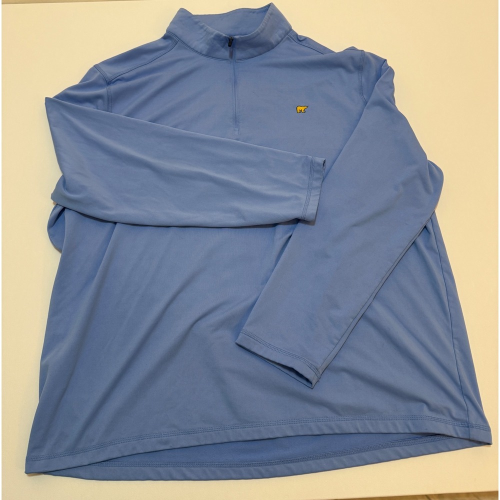 Jack Nicklaus Golden Bear Mens XXL Blue Quarter Zip Pullover Golf Shirt Long Slv